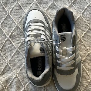 K-Swiss Classic White and Gray Sneakers